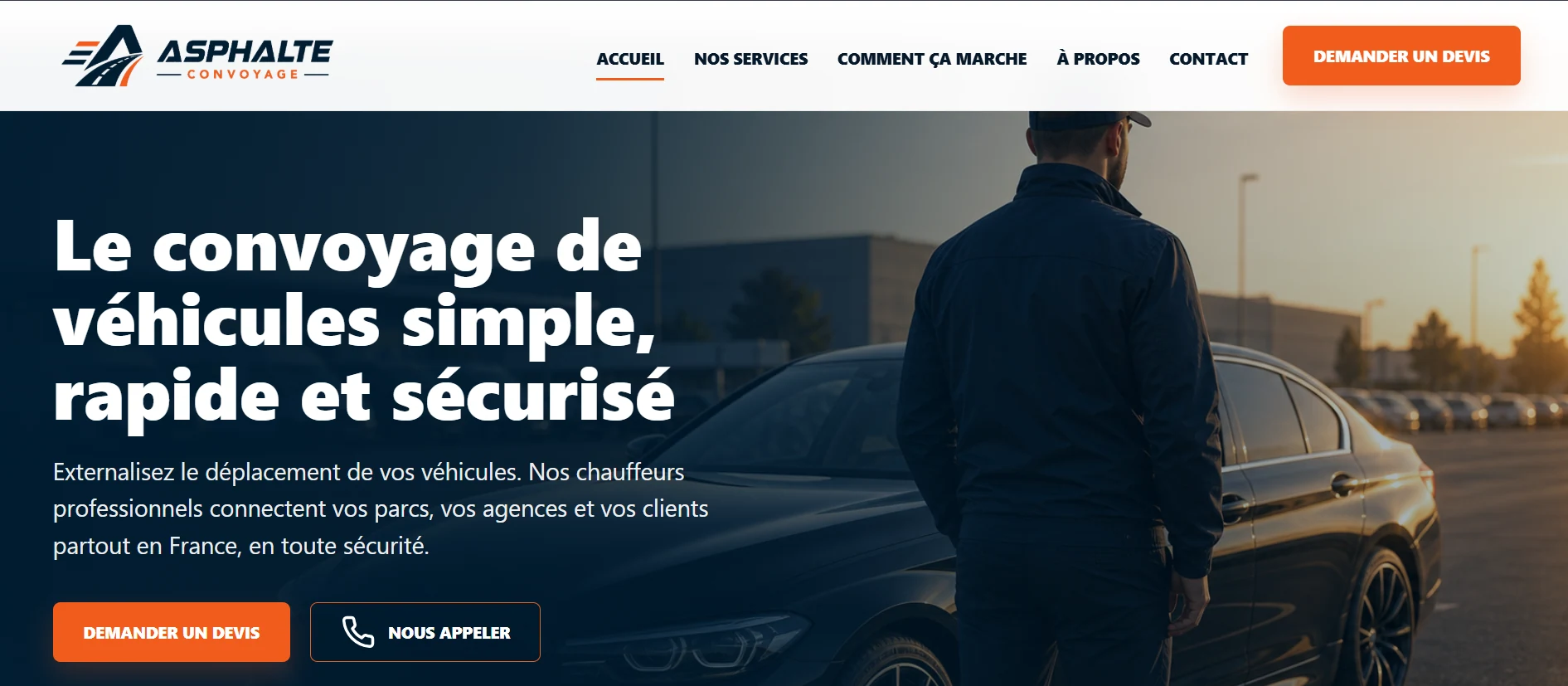 Aperçu du site Asphalte Convoyage