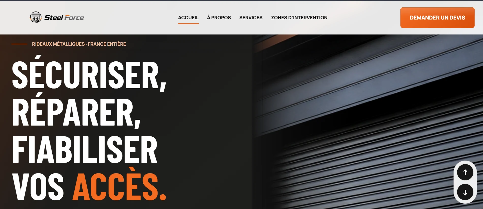 Aperçu du site Steel Force