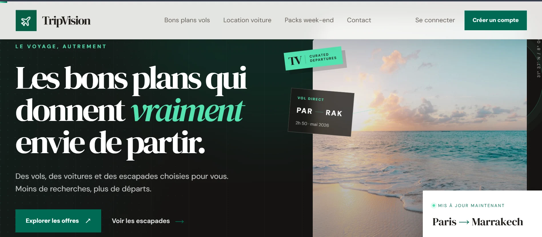Aperçu du site TripVision